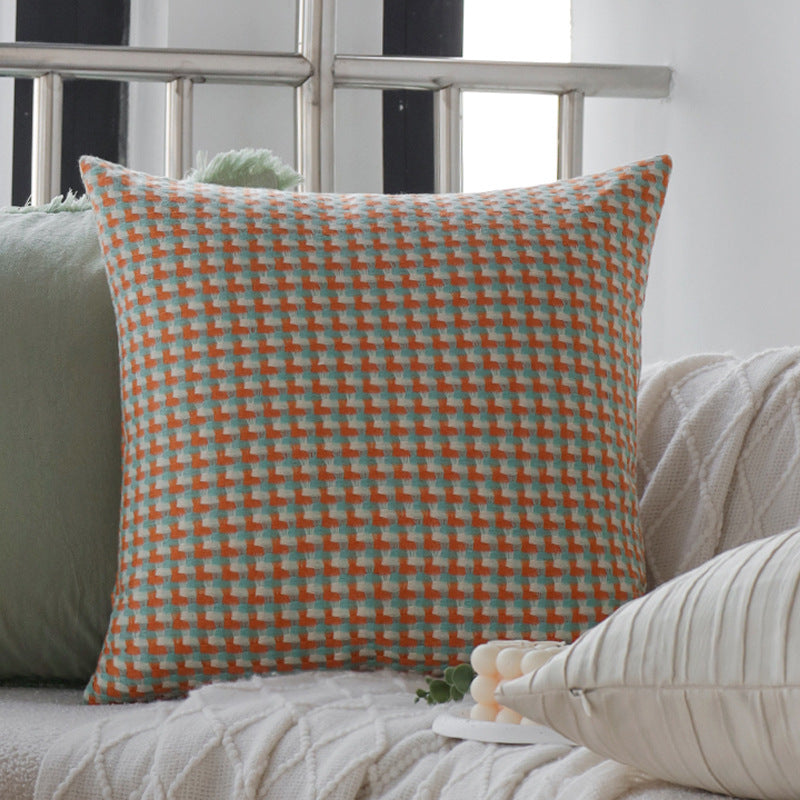 Square quilted cushion cover with cable pattern look Bowlift