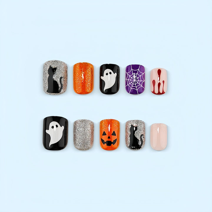 Halloween Nail Art Set with Creepy Designs Bowlift
