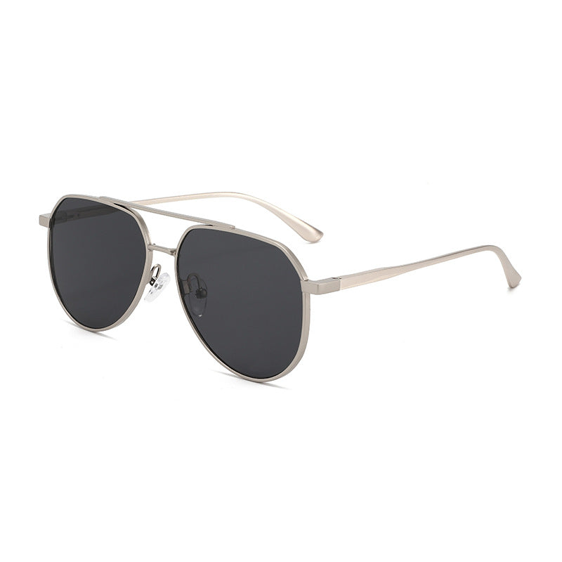 Men's Geometric Metal Frame Sunglasses Bowlift