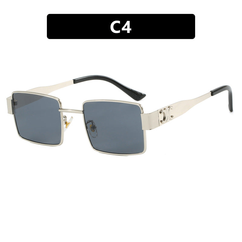 Women's fashionable rectangular sunglasses with high-quality metal frame and polarized lenses Bowlift