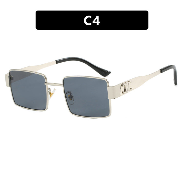 Women's fashionable rectangular sunglasses with high-quality metal frame and polarized lenses Bowlift