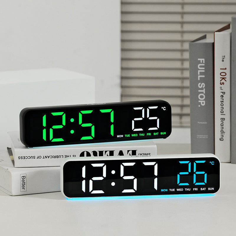Digital Alarm Clock with Temperature Display Bowlift