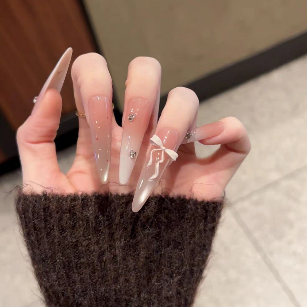 Natural Ombre Acrylic Nail Set Bowlift
