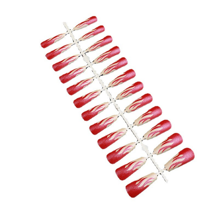Stylish rose pattern artificial nails Bowlift