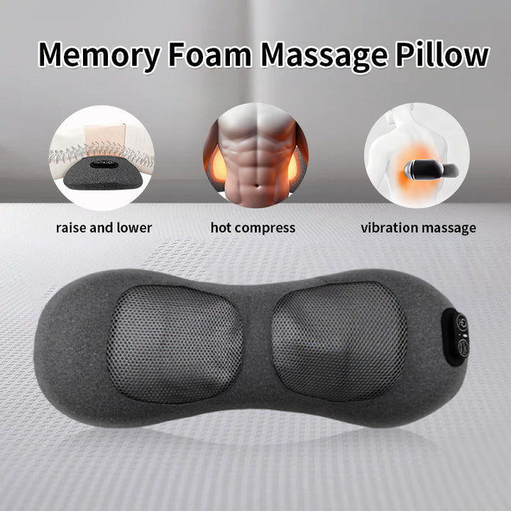 Ergonomic Massage Pillow With Integrated Usb Charging Function Bowlift