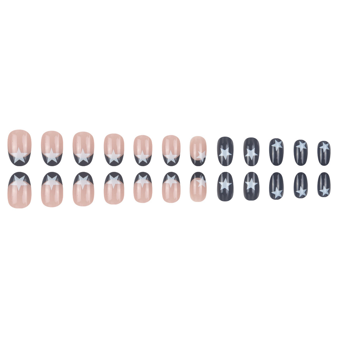 Artistic Star Accented Press-On Nails Bowlift