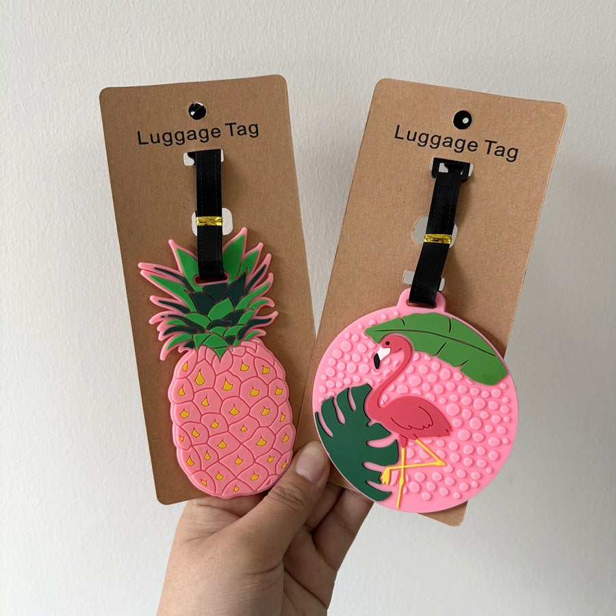 Pineapple-Themed Silicone Luggage Tag Bowlift
