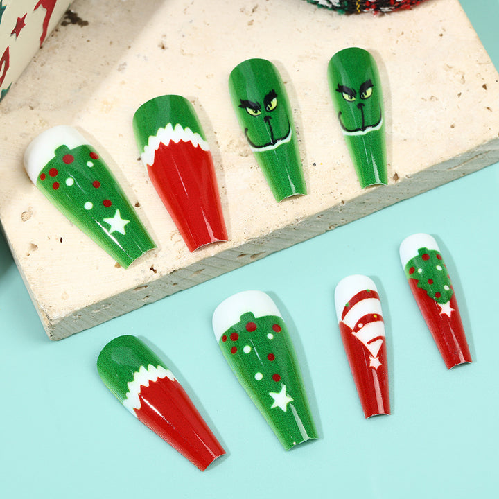 Festive artificial nails with Christmas motifs Bowlift