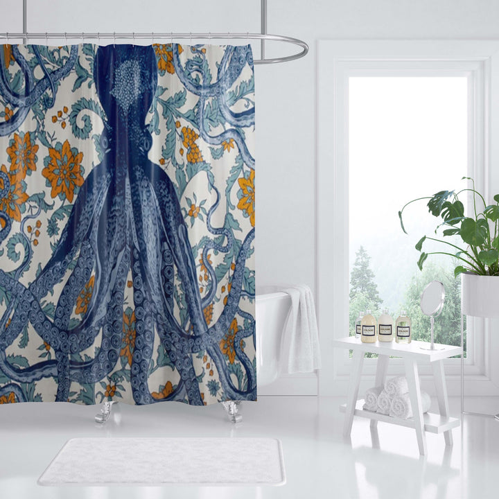Ocean-Themed Art Shower Curtain Bowlift