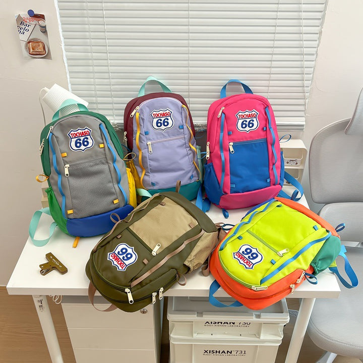 Colorful Patchwork Backpack Bowlift