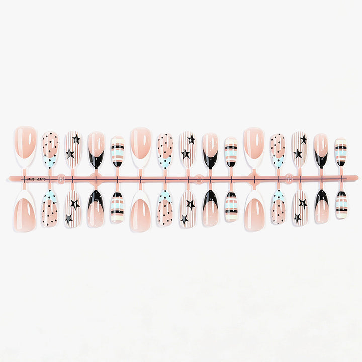 Creative Nail Art Set with Unique Geometric and Colorful Designs Bowlift