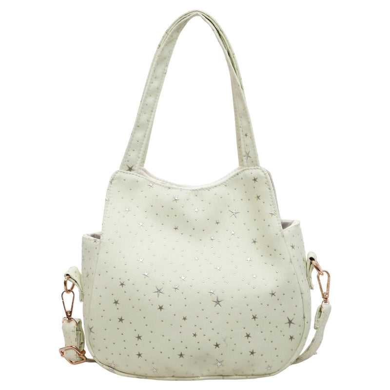 WoStar-Patterned Canvas Hobo Bag Bowlift