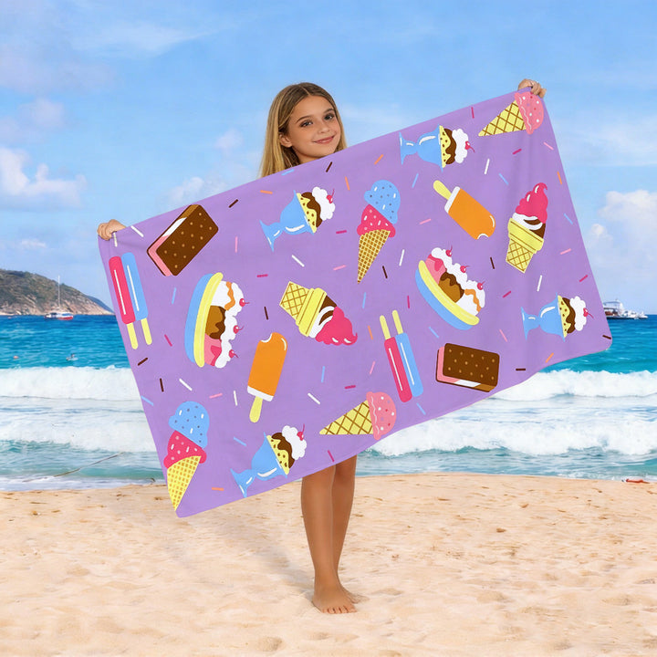 Beach towel with colorful horse motif Bowlift