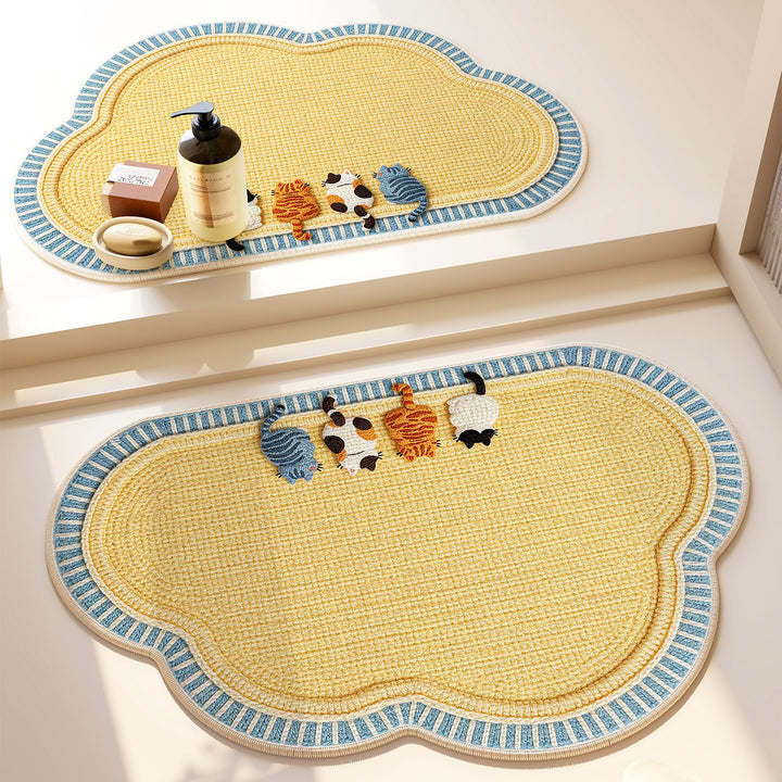 Heart-Patterned Bathroom Mat Bowlift