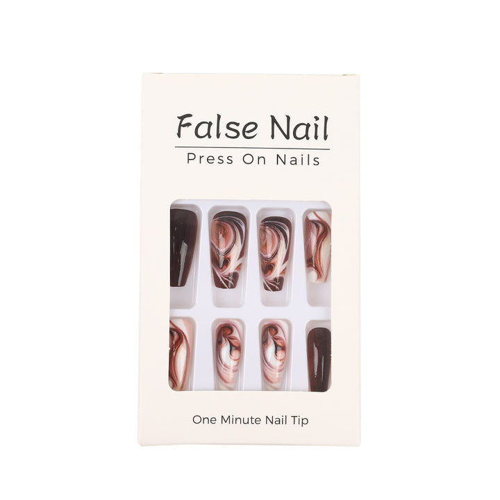 Artificial nails with artistic wave pattern Bowlift