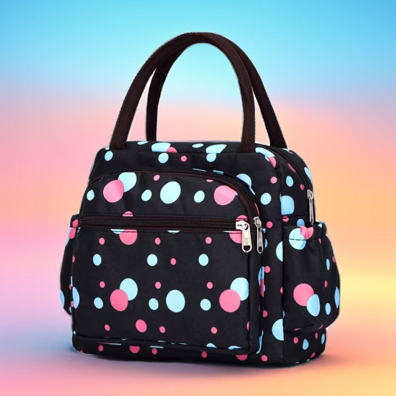 Cat Print Multi-Pocket Tote Bag Bowlift