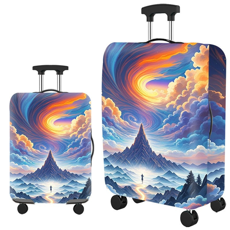 Artistic Cat-Themed Hard Shell Suitcase Bowlift