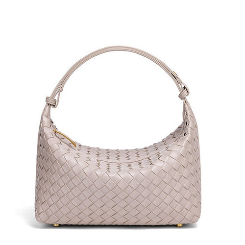 Woven Leather Handbag Bowlift