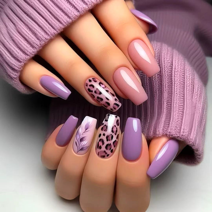 Stylish Patterned Press-On Nail Set Bowlift