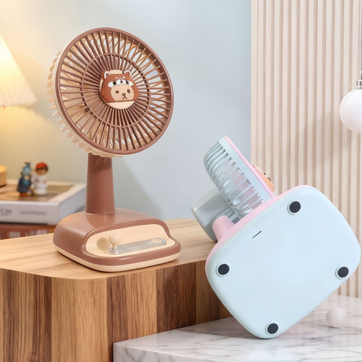 Women's Mini Fan with Cute Animal Design Bowlift