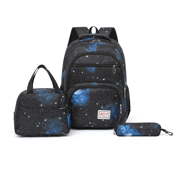 Galaxy pattern school backpack set Bowlift