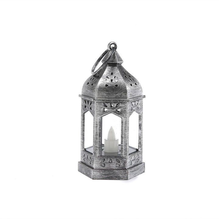 Moroccan Style Hexagonal Metal LED Lantern Bowlift