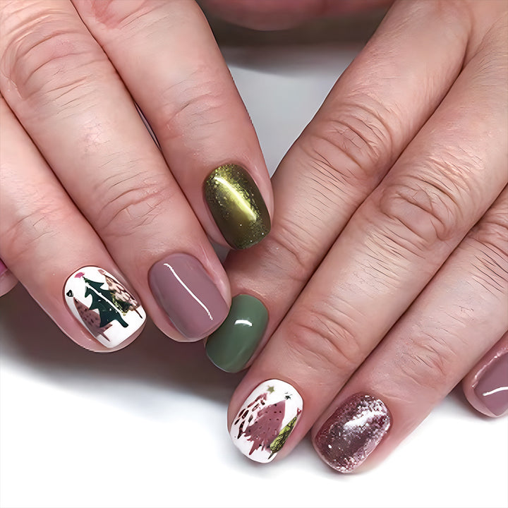 Seasonal Forest-Themed Nail Art Set Bowlift