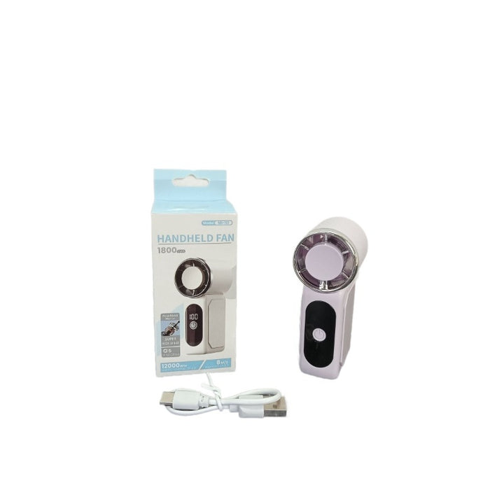 Unisex Portable Hand Fan with Digital Speed Display Bowlift