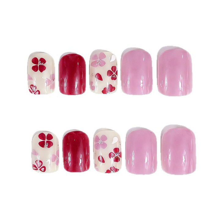 Floral Decorative Gel Nail Extensions Bowlift