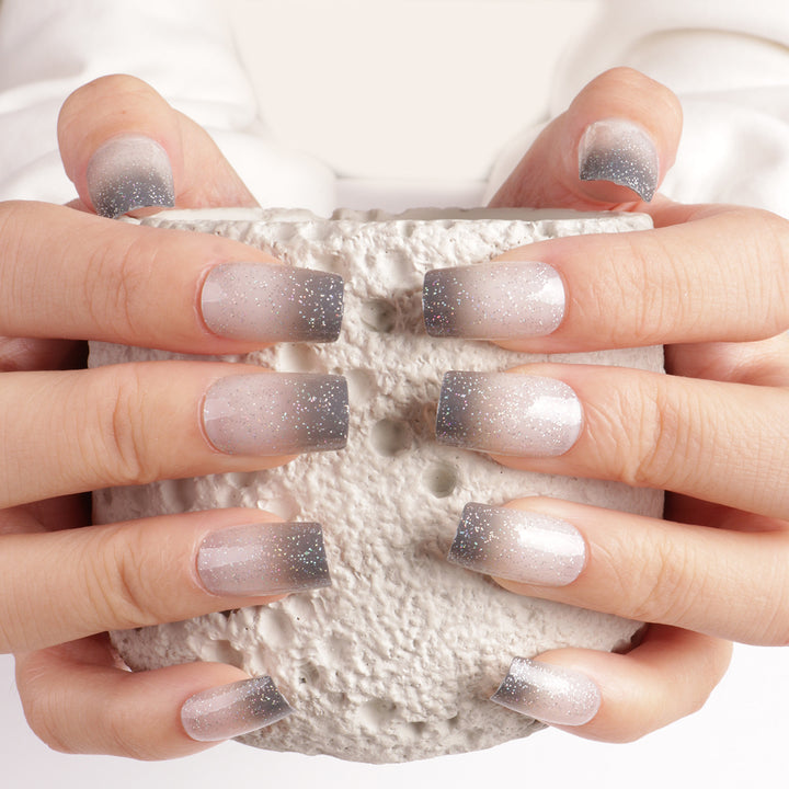 Glitter Ombre Press-On Nail Art Bowlift