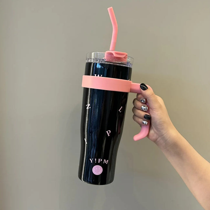 Women Practical Insulated Drinking Bottle with Integrated Carry Handle Bowlift