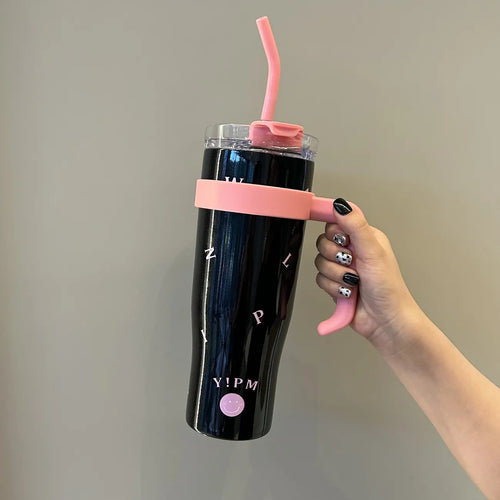 Women Practical Insulated Drinking Bottle with Integrated Carry Handle Bowlift