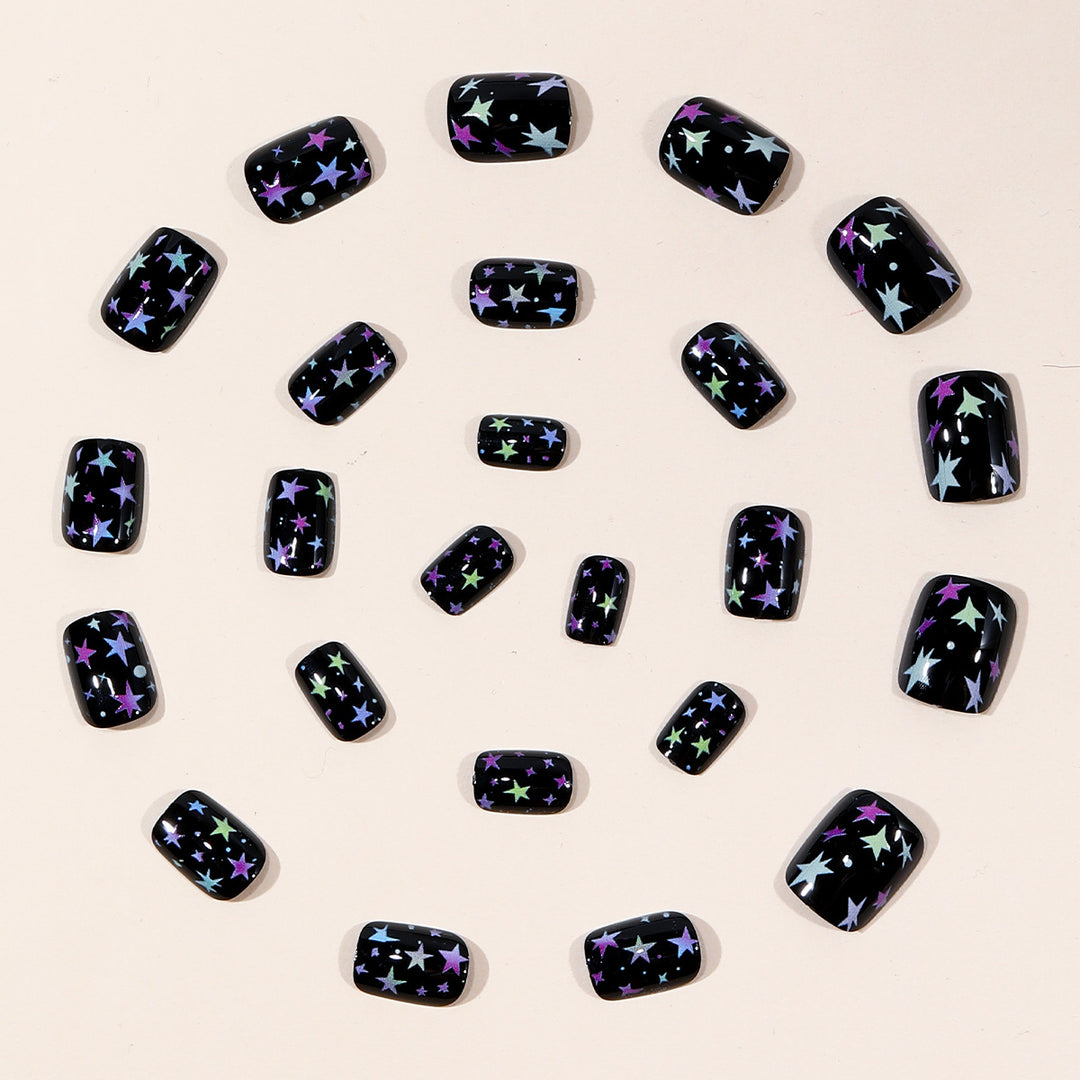 Starry Night Themed Nail Art Extensions Bowlift