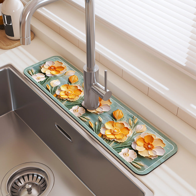 Crocodile-Themed Kitchen Sink Mat Bowlift
