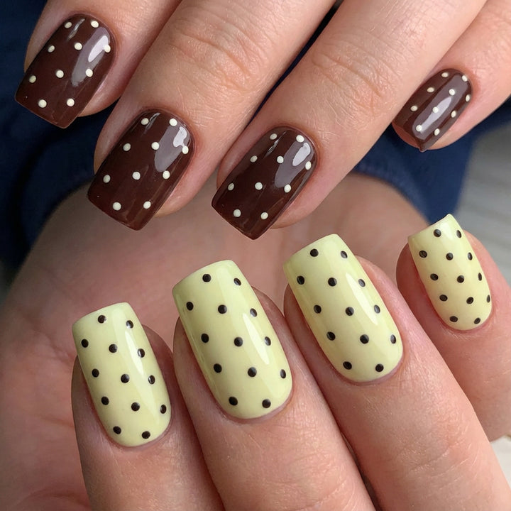 Creative Art Nails with Dots Bowlift