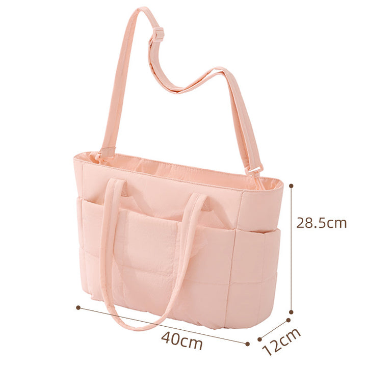 Quilted Multi-Pocket Tote Bowlift