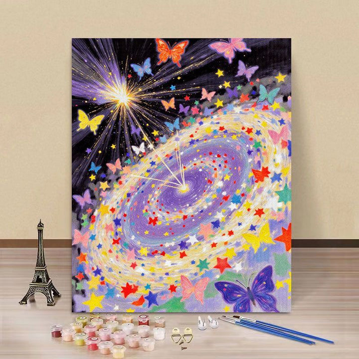 Butterfly-Themed Paint by Numbers Canvas Art Kit Bowlift