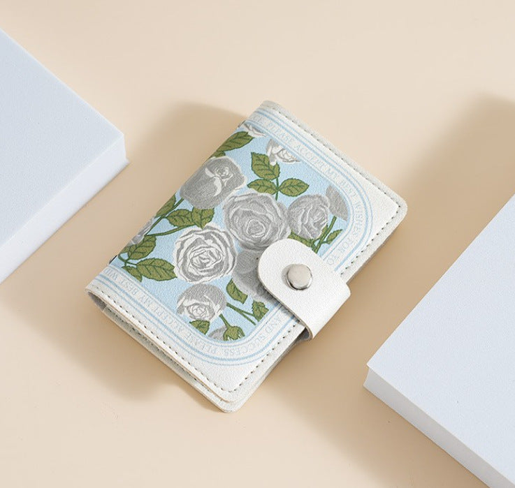 Floral Print Zippered Wallet Bowlift