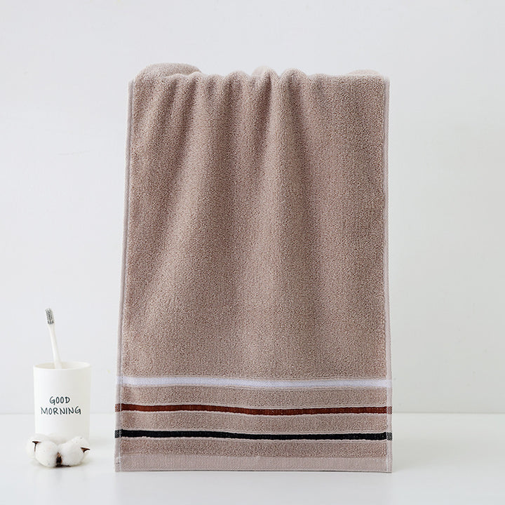 High-Quality Terry Bath Towel With Elegant Stripe Border Bowlift