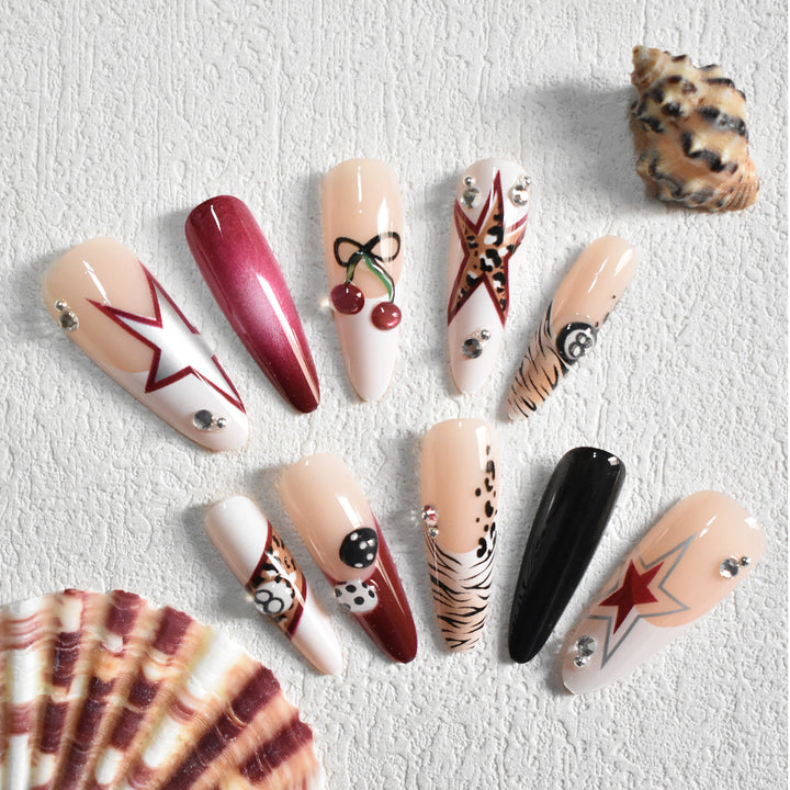 Artistic Stiletto Press-On Nails with Unique Designs Bowlift