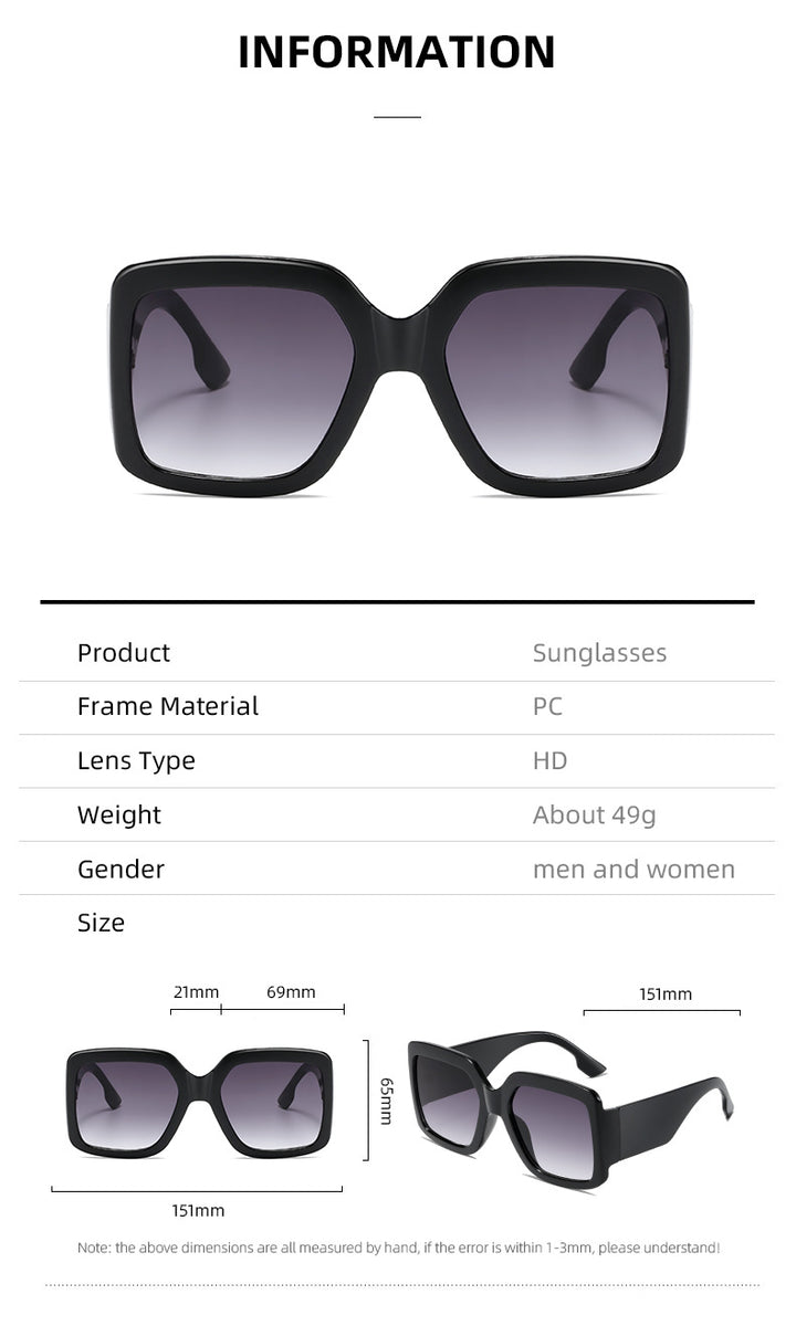 Women modern square sunglasses with mirror lenses Bowlift