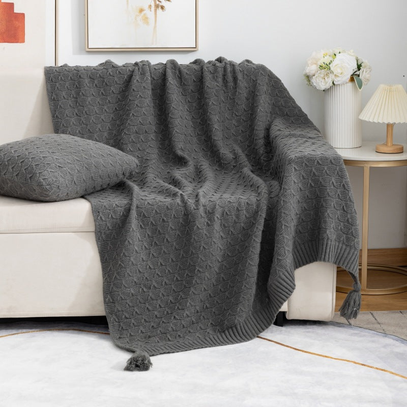 Cozy Knitted Throw Blanket