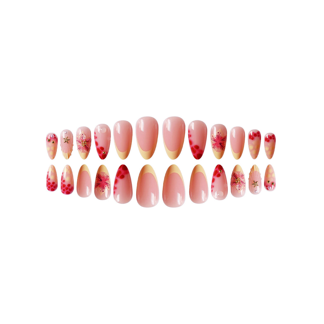 Floral 3D Press-On Nail Art Bowlift