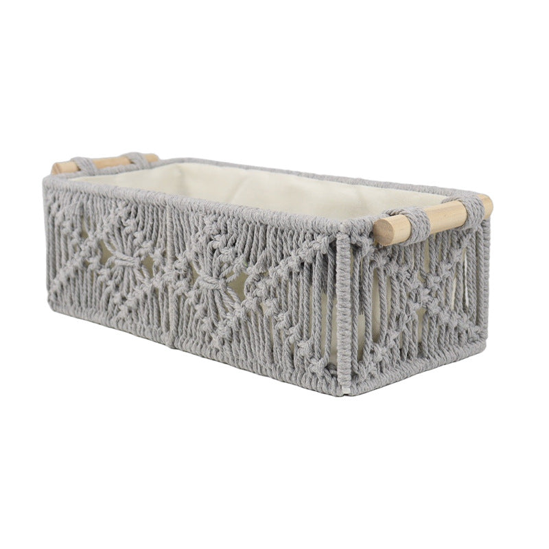 Storage basket with macrame pattern Bowlift
