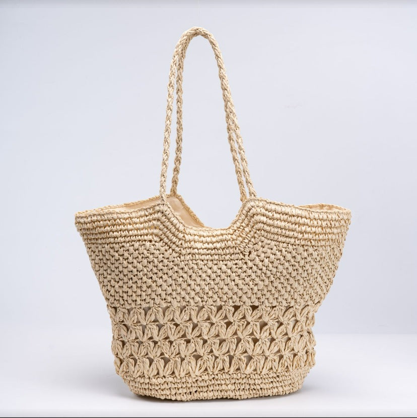 Vintage-Made Rattan Tote Bag Bowlift