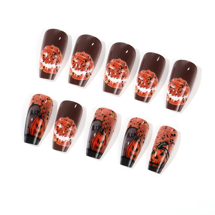 Halloween-themed artificial nails Bowlift