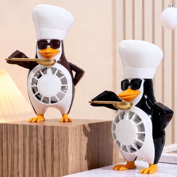 Women’s creative table fan in cute penguin design Bowlift