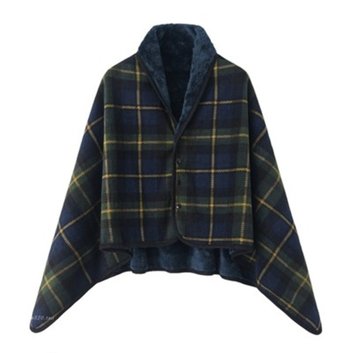 Women Comfortable Throw Blanket with Checkered Pattern Bowlift