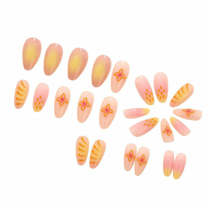 Artful Nail Tips with Floral Motifs Bowlift