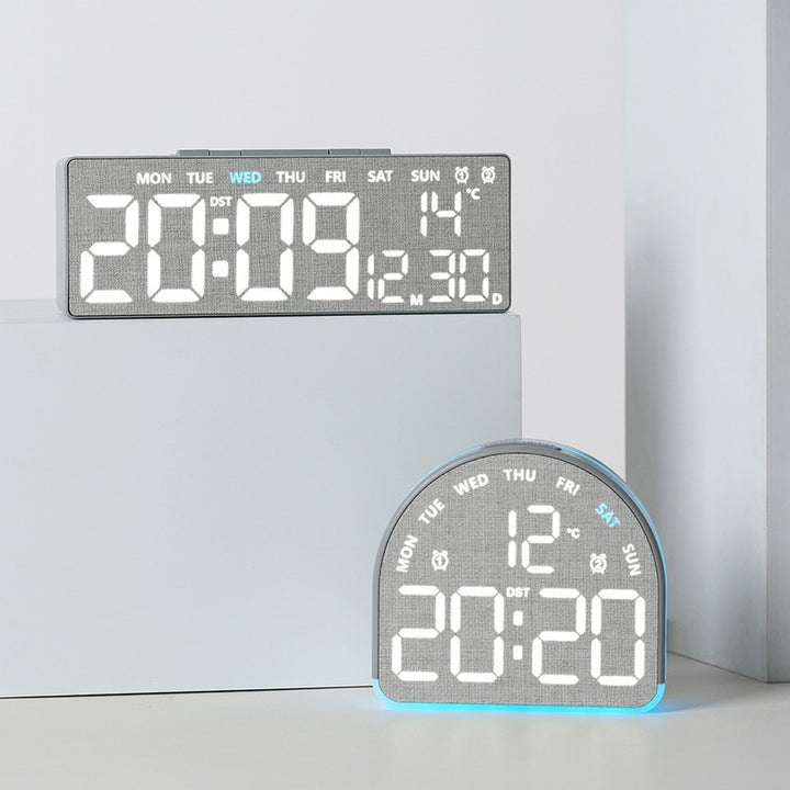 Digital alarm clock with temperature sensor and date display Bowlift